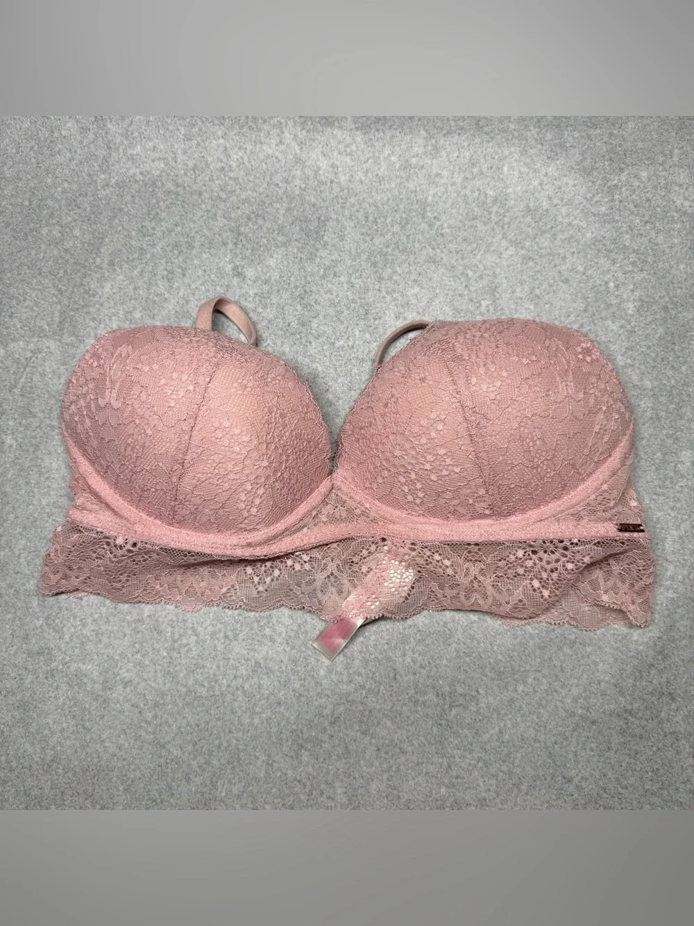 PINK Victoria's Secret Lace Underwire Bralette in Dusty Pink